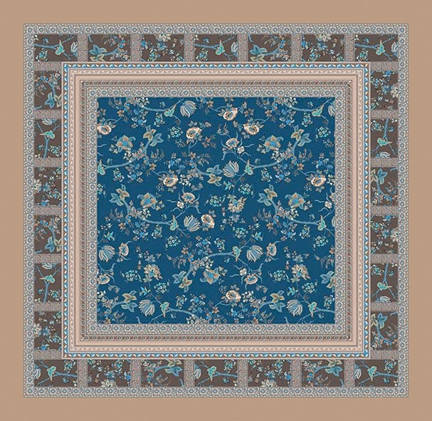 Bassetti Tischdecke Genova B1 aus 100% Baumwolle in der Farbe Blau, Maße:...