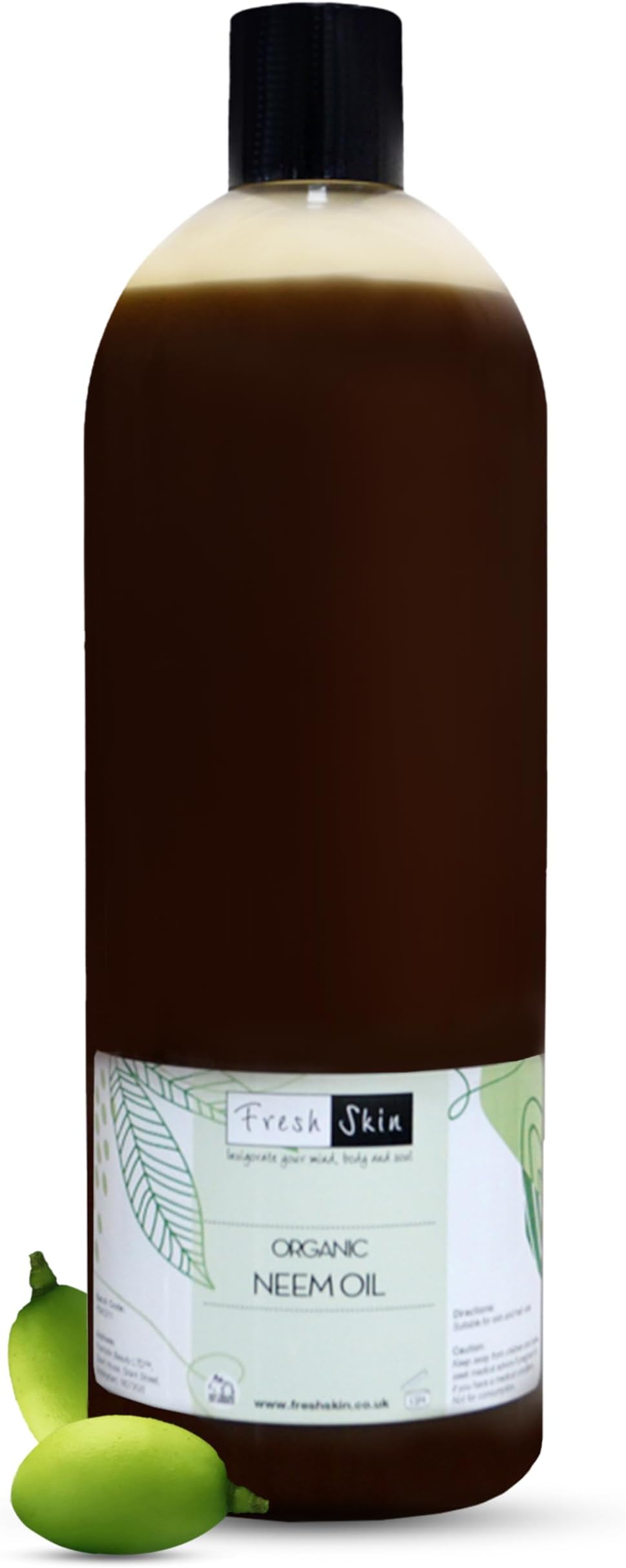 Freshskin Beauty LTD | Neem Oil Organic 1000ml (1 Litre) - 100% Organic, Pure, Natural, Cruelty Free & Vegan Friendly - Natural Insecticide - Multi-Use Oil for Garden & Plants