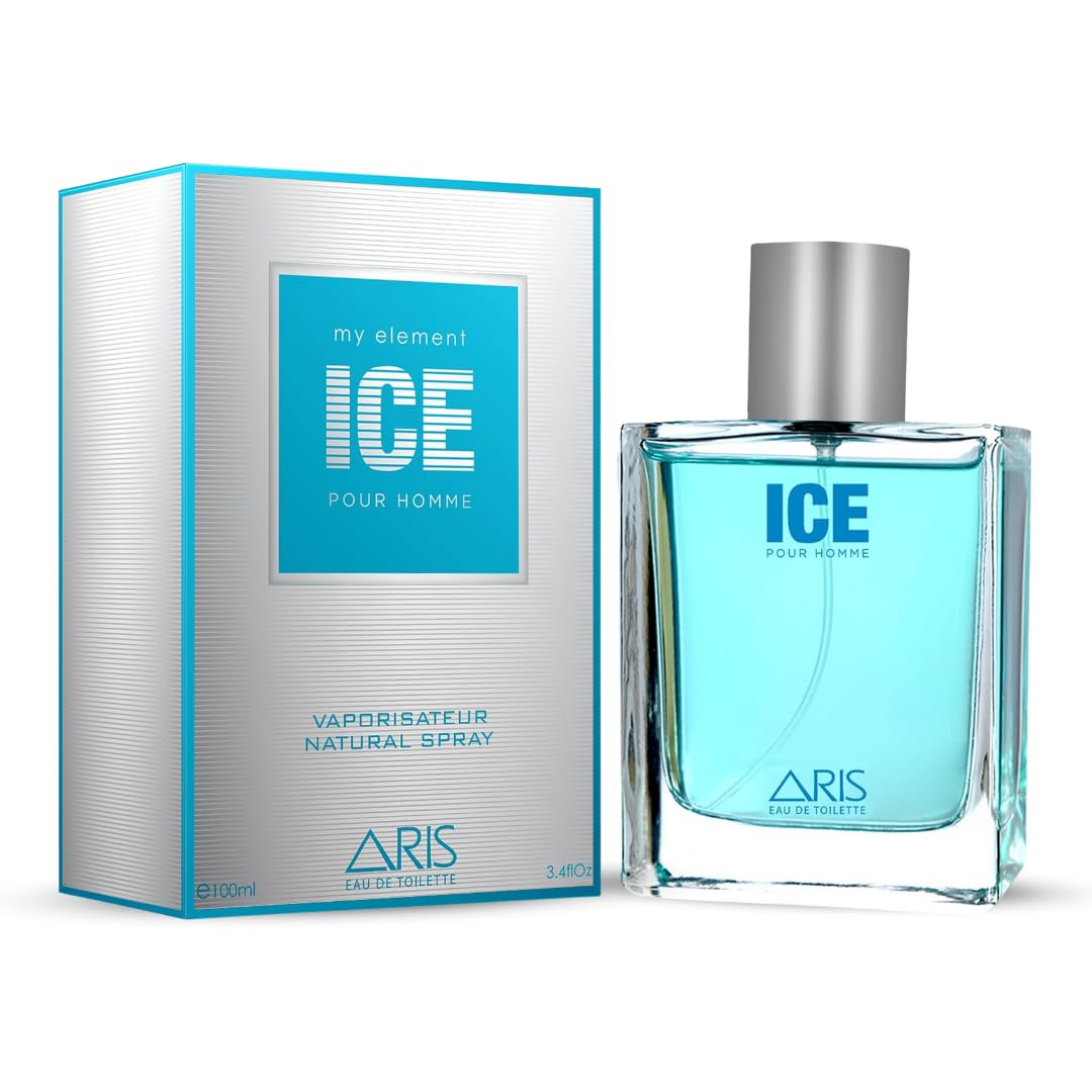Perfumes For Men - Eau de Parfum - Ice by Aris - Long Lasting Perfume For Men - Fresh Fruity and Floral Men's Fragrance - Cologne For Men - Ideal Gift - 100ml