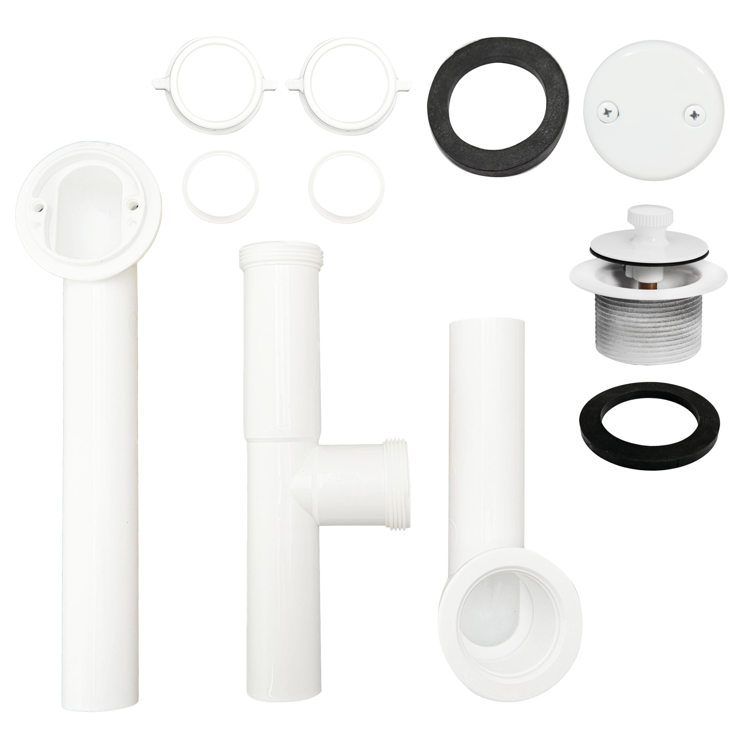 Westbrass 594244-50 Baño Drenaje Assy, Revestimiento en Polvo Blanco