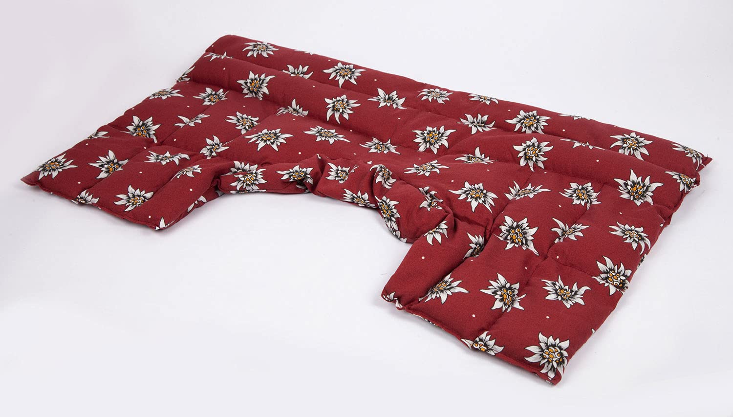 Wärmekissen Nacken: Rapssamenkissen Schulter & Nackenkissen mit Kragen. Wärmekissen Körnerkissen Nackenwärmer für Mikrowelle und Backofen (Blume-Edelweiß, Rapssamen)