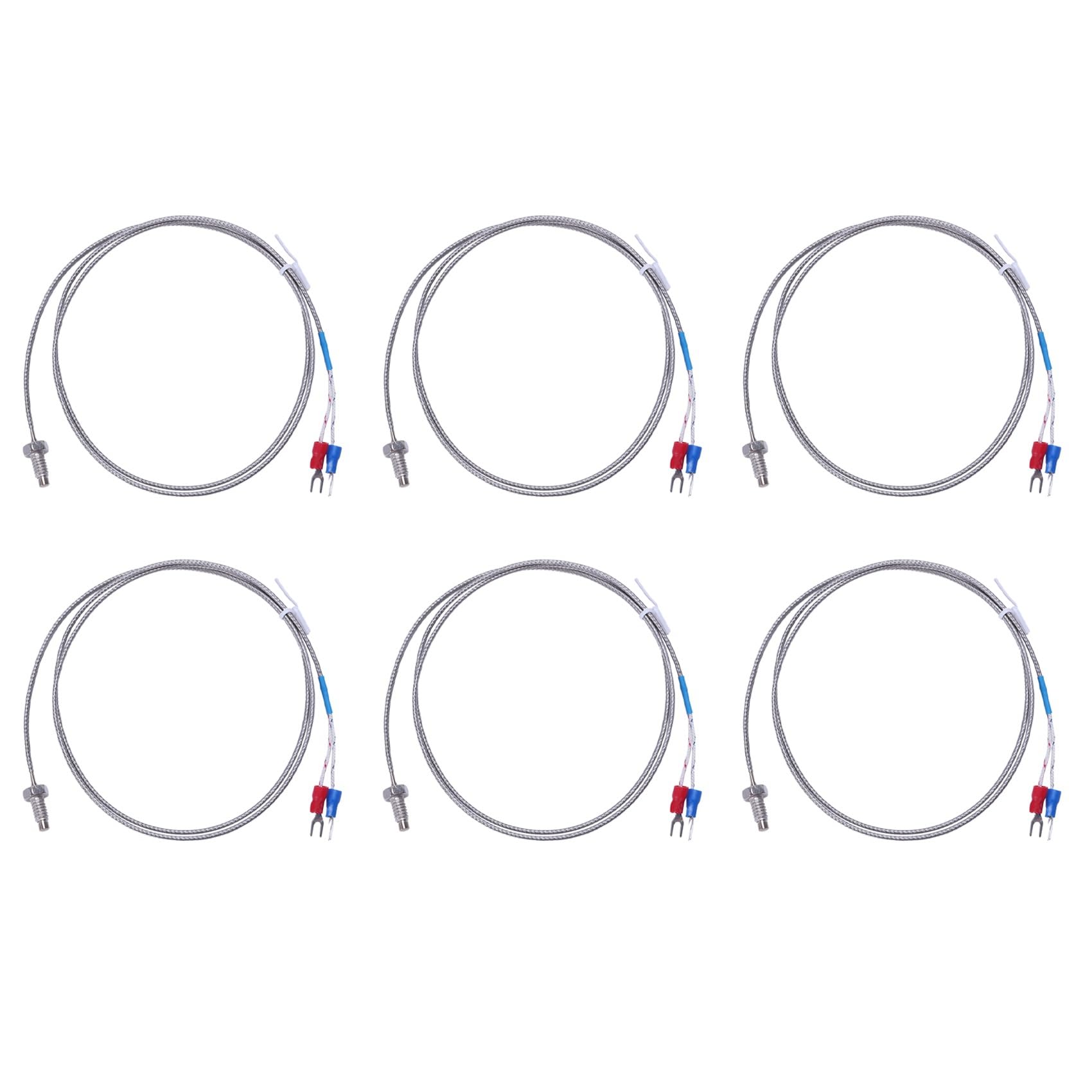 Ctrlzs 6Pcs 3.3Ft K Type Thermocouple Temperature Controller 0-400C Sensor Probe