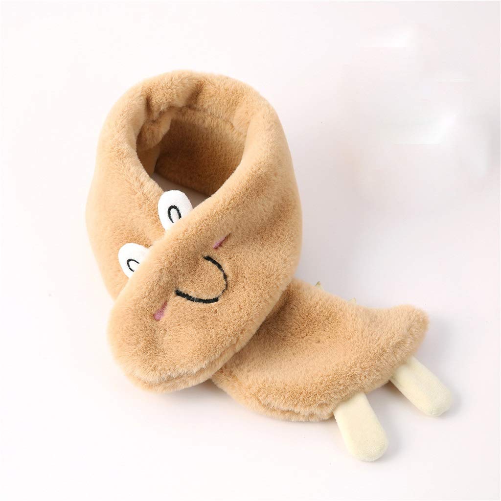 RWRAPS Autunno Inverno Cartone Animato Cute Baby Peluche Sciarpa Calda Ragazzi Ragazze Sciarpa Tinta Unita Imitazione Pelliccia di Coniglio Bambini Sciarpa Ispessita (Color : D) (E)