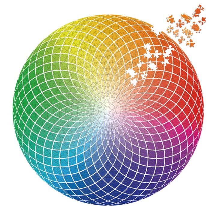 Quebra-Cabeça Circular Color Wheel - 1000 Peças | Desafio Cromático Redondo