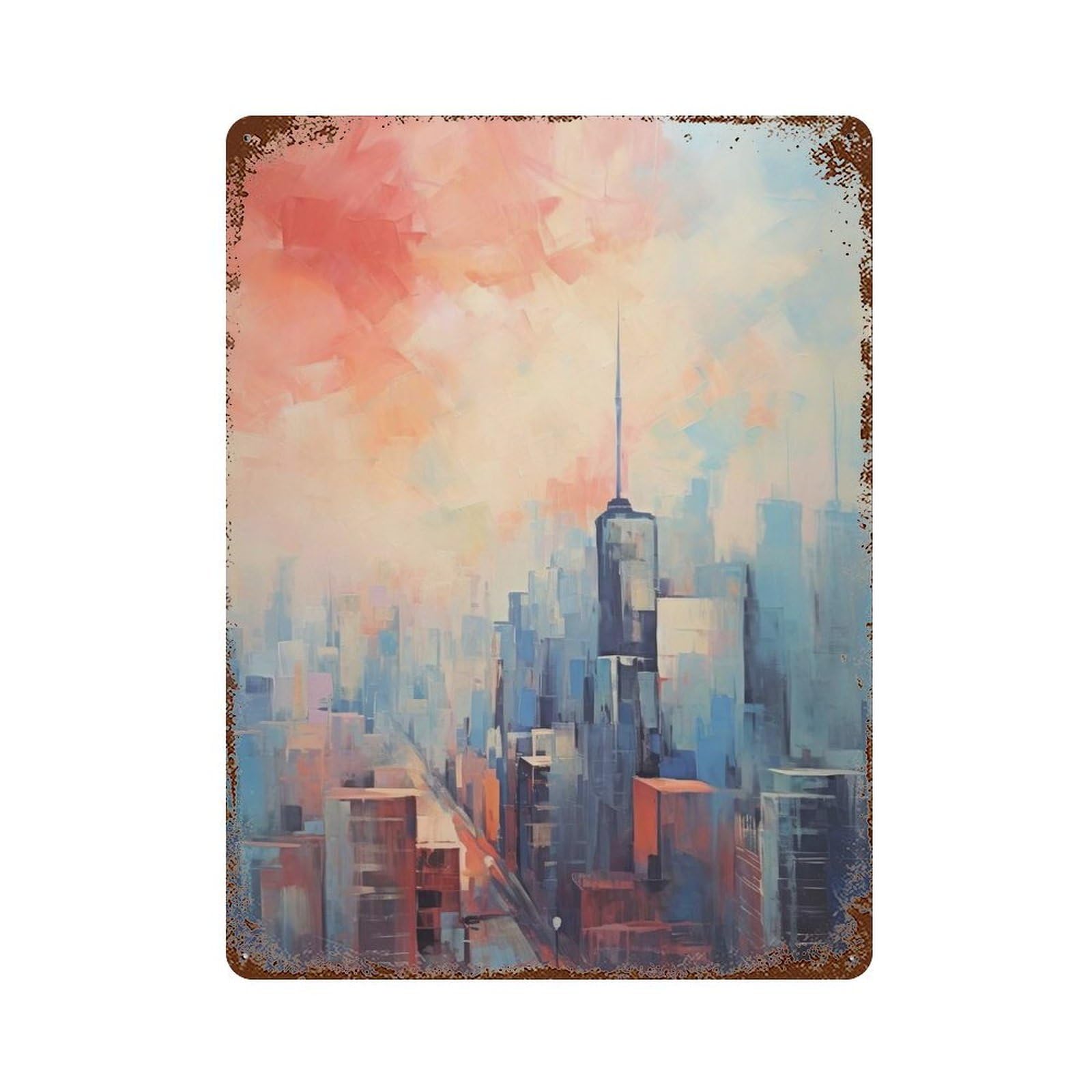 Garage Style Toronto Canada Rusty Metal Tin Sign 15.7"x11.8", Farmhouse Wall Decor for Bar And Workshop