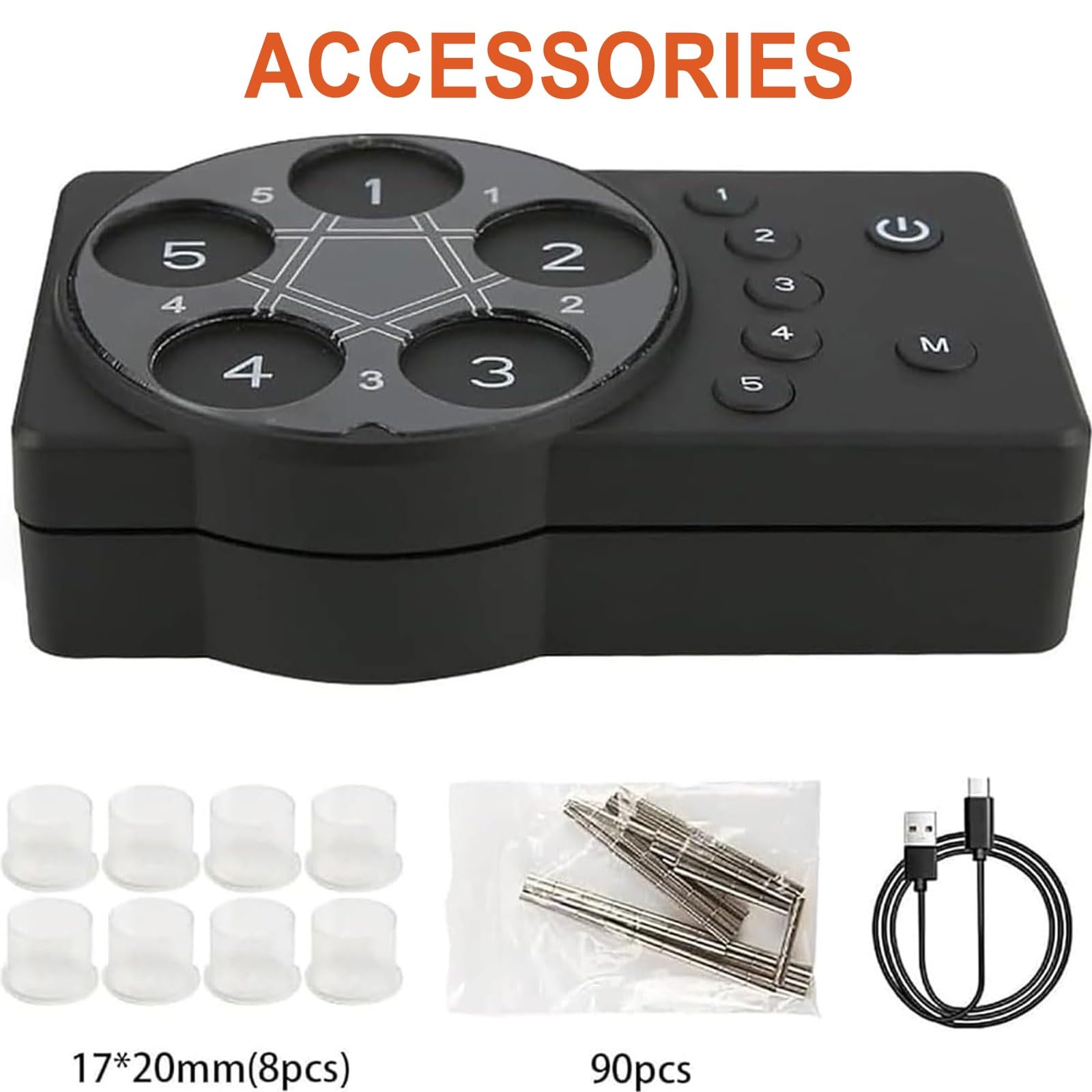 Vortex - Mezclador automático de tinta para tatuajes con 8 tazas medidoras y 10 varillas magnéticas, 3 velocidades ajustables, fuerte potencia para artistas del tatuaje y principiantes