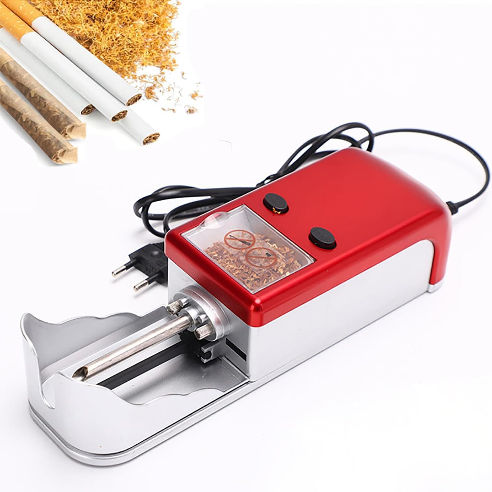 MObyat Macchina per Rollare Sigarette Elettrica, 5 Livelli di Regolazione, Completamente Automatica, 5,5/6,5/8,0 Mm, Rollatrice Elettrica Universale, 1 Stick in 2 Secondi, Regalo per Padre E Marito
