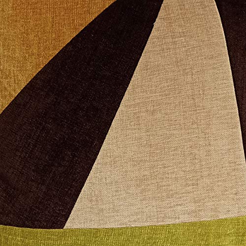 Image of Encasa XO Chenille Cushion Covers (Pack of 2) with Patchwork 45x45 cm - Mix & Match Pillow Covers in Bright Colours for Living Room, Sofa, Bedroom - Mustard