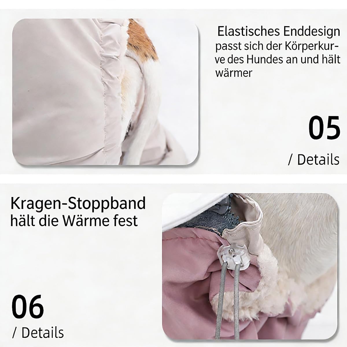 Schneeanzug Hund, Hundemantel Winter mit Beinen & integriertem Geschirr – Wasserdichter Schneeanzug/Overall für Hunde, wärmender Wintermantel mit Beinschlaufen für kleine bis große Hunde (B, 3XL)