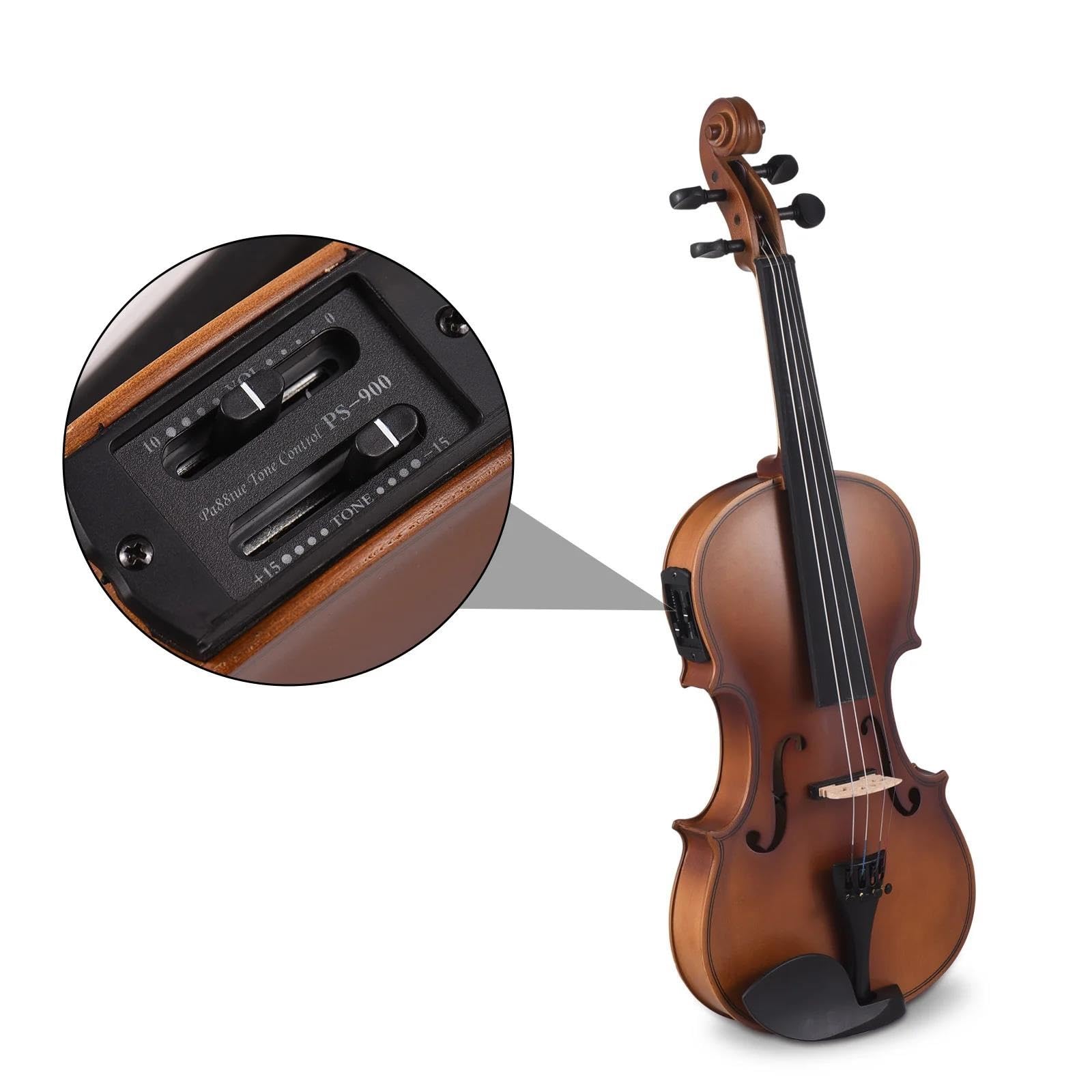 Violine 4/4 Elektrische Violine Massivholzvioline