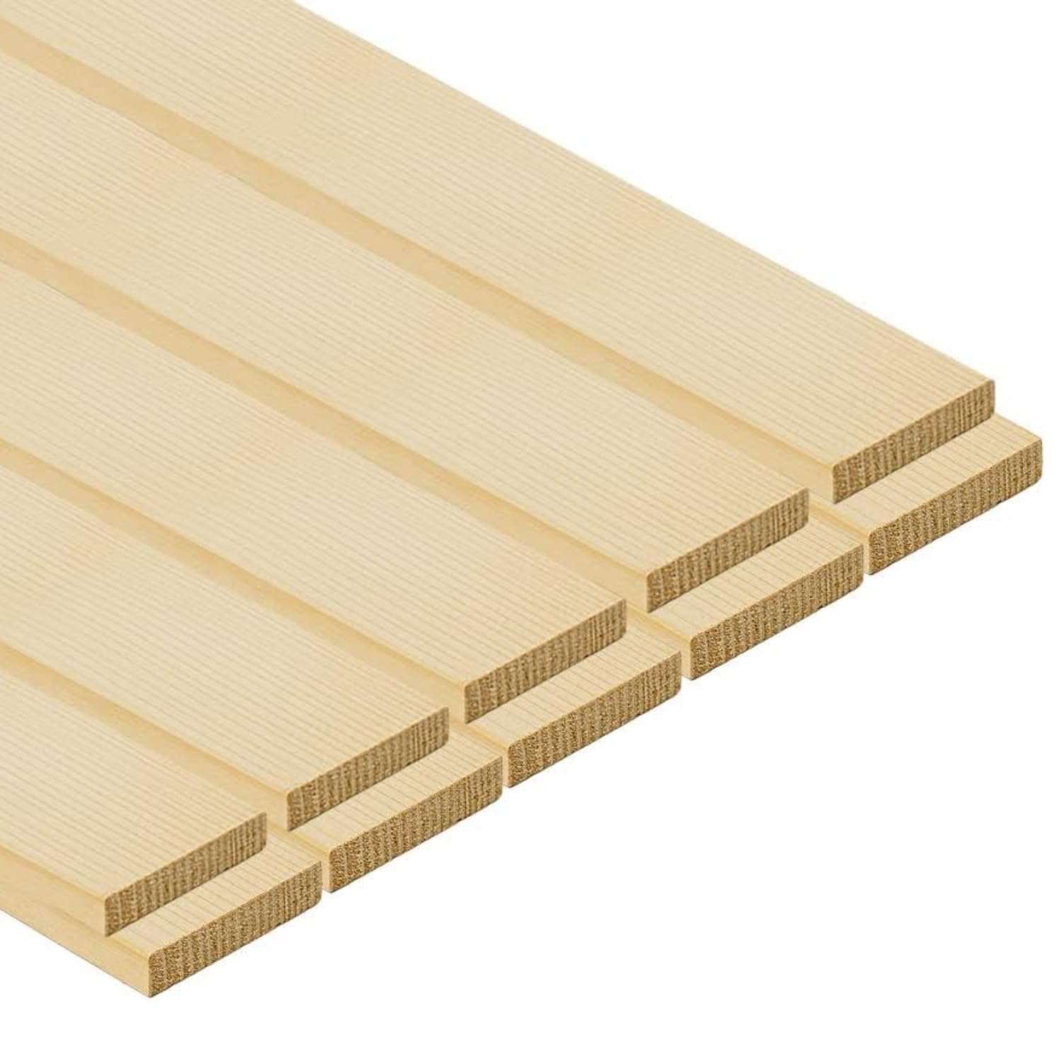TWE Listelli Legno Massello Abete x 2 Metri su Quattro Lati con Smusso su Spigoli Made in Italy Confezione da 10 pz (10x50x2000) mm