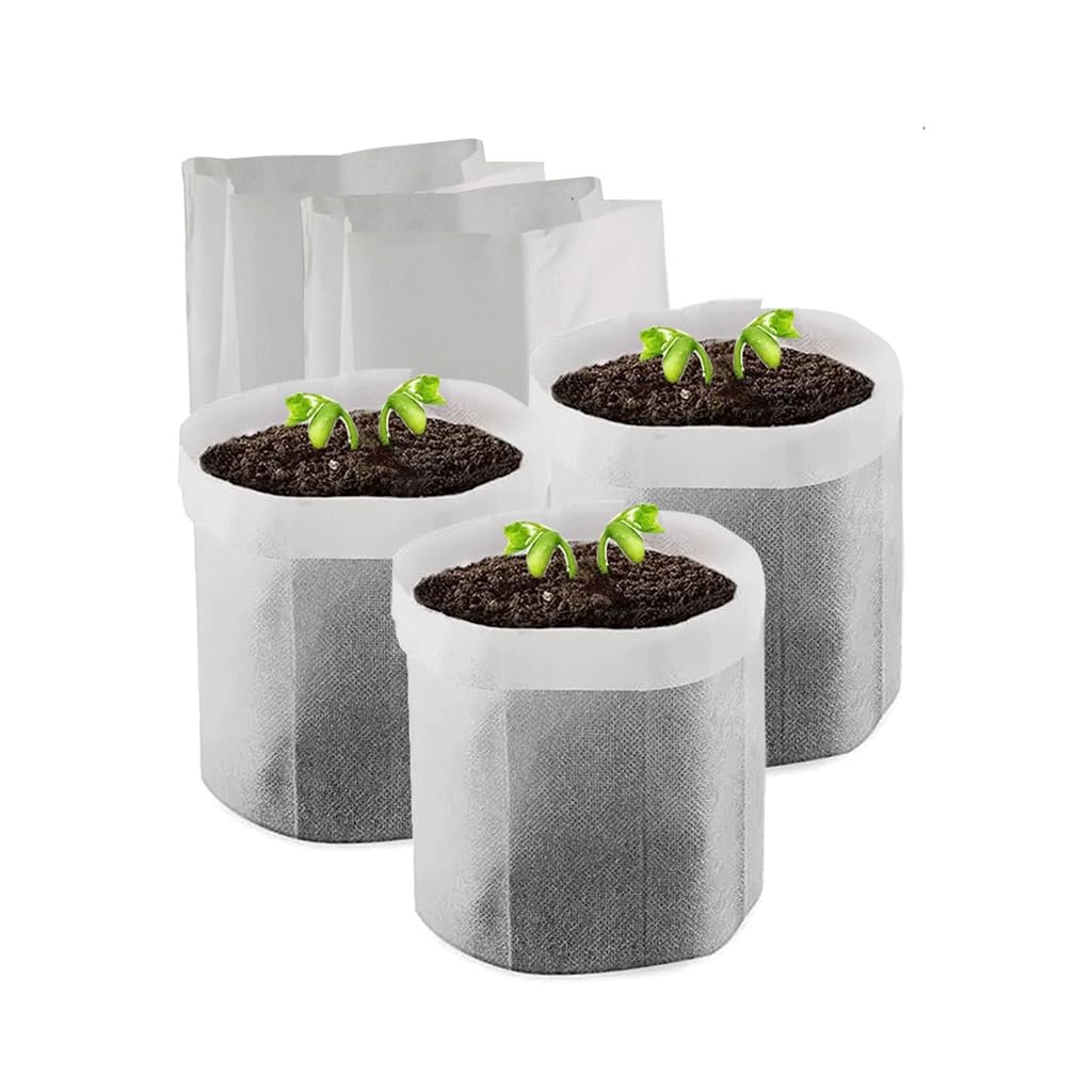 Sacs de Culture biodégradables Non tissés for pépinière, for légumes, Fleurs, Fruits, Jeunes Arbres, en Tissu(25x25cm)