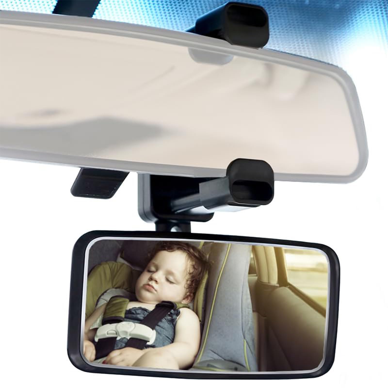 Specchietto Retrovisore Bambini,Infrangibile Specchietto Retrovisore Auto,Specchio Auto Neonato Sedile Posteriore,Regolabile a 360°e Universale,Accessori Auto Neonato per I Neogenito