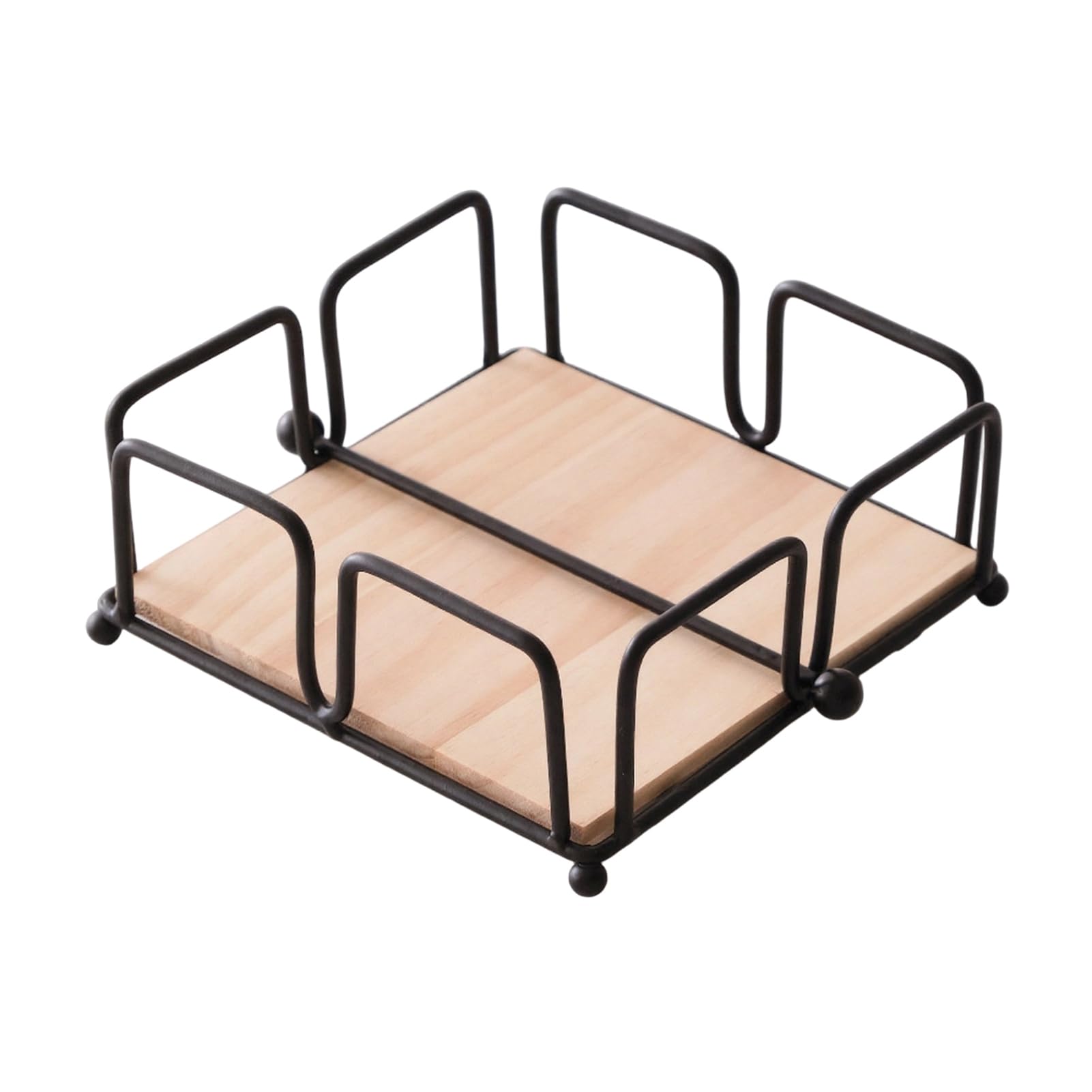 Glifora Napkin Holder for Table - Flat Napkin Dispenser with Weighted Arm, Square Cocktail Paper Holder for Kitchen, Dining Room and Restaurant Decor