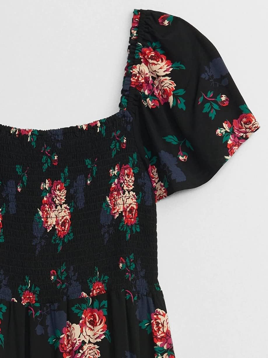 Gap Womens Short Sleeve Square Neck Midi Dress - Image 5