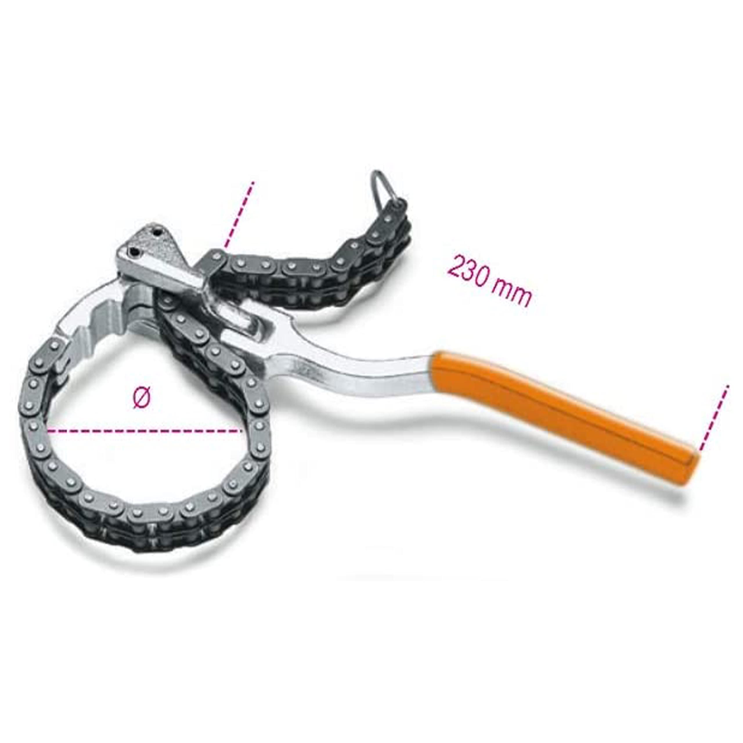 Beta Chiave Snodata a Catena Doppia per Filtri Olio - Ideale per Sostituire i Filtri dell'Olio - Diametro 60÷160mm - Peso 890g