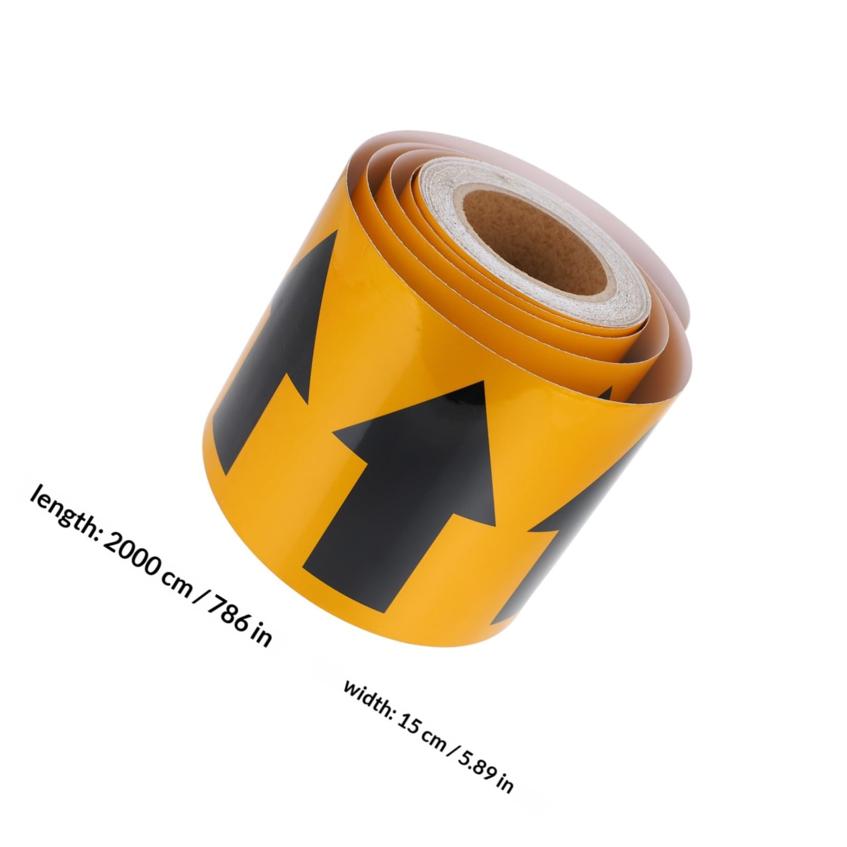 Pegatina para Conveniente de Industrial y Señalización Fácil Flecha Indicadora Reflectante de Pvc Negro de Usar, Adecuado para Marcar Tuberías y de Seguridad