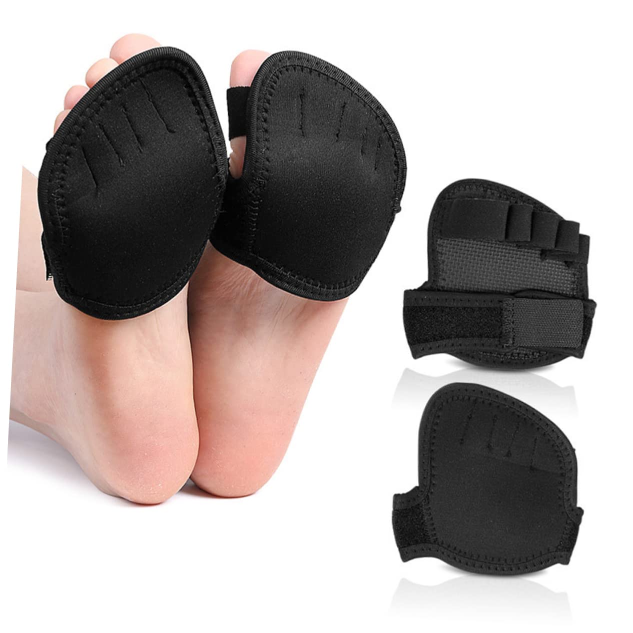 GLEAVI 5 Paare Yogamatte tanzen fitness-zubehã¶r fitness zubehör rutschhemmer toe pads elastikband Socken Vorfußpolster für Damen vordere Fußpolster rutschfest Bodenmatte Frontpolster sbr