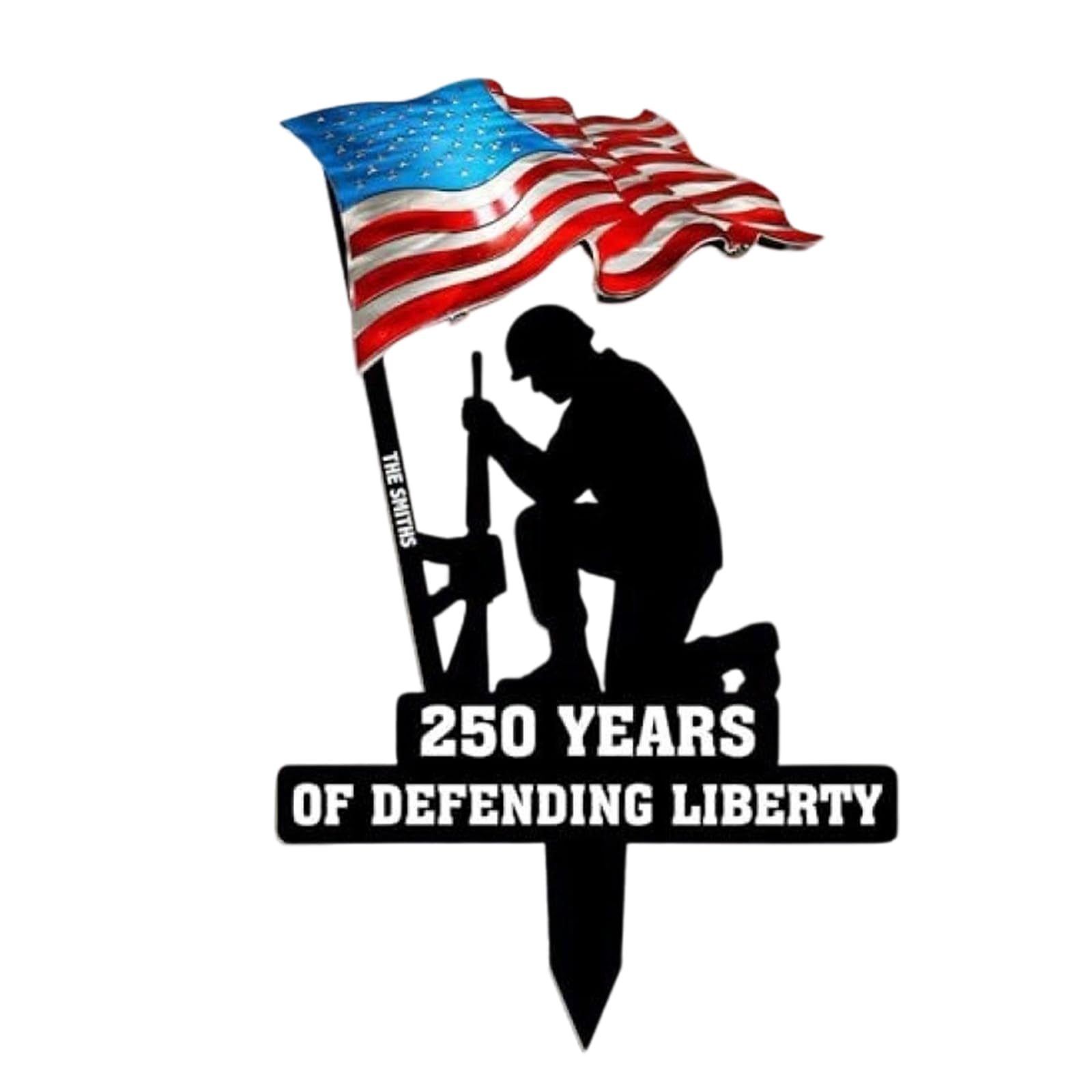Jazuaiao 250th Anniversary Yard Sign Featuring Printed Artwork for Outdoor Garden and Memorial Respect High Accuracy Light Cut Sign