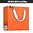 EUSOAR Large Gift Bags, 20pcs 12.5x4.5x11 Orange Kraft Paper Shopping Gift Wrapping Bags, Reusable Merchandise Retail Bag for Small Business Grocery Boutique Wedding Bridal Party Favor
