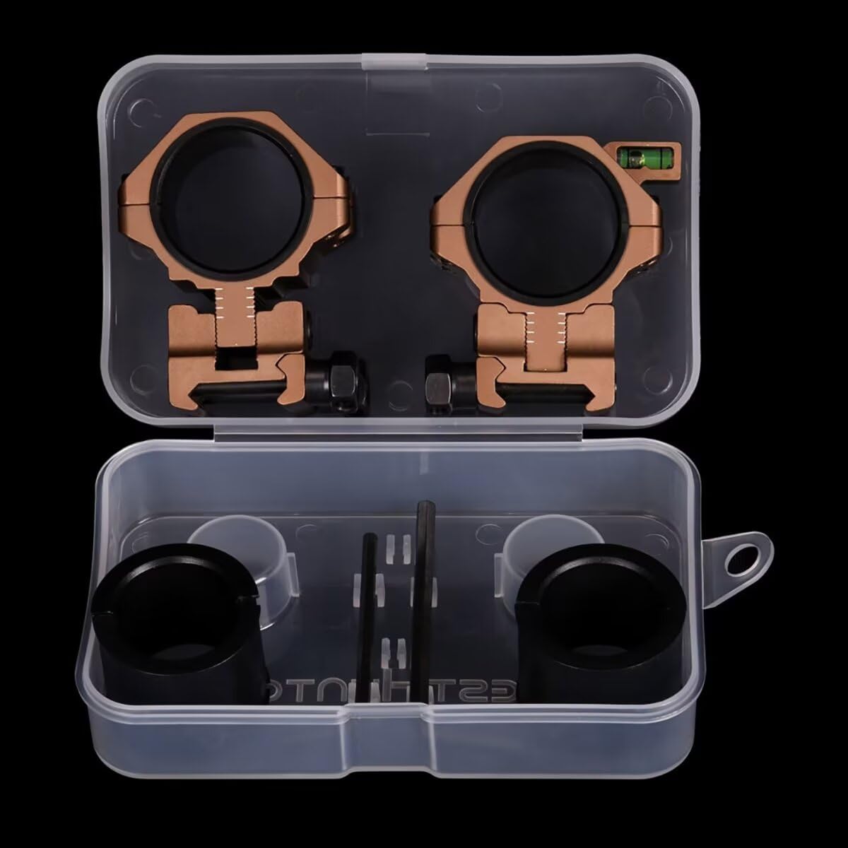 WestHunter Optics Fixations de Lunettes de Tir Picatinny de Précision Montures Réglables 34 mm avec Niveau à Bulle Adaptateur 30 mm 25.4 mm Hauteur Centrale 34-40 mm