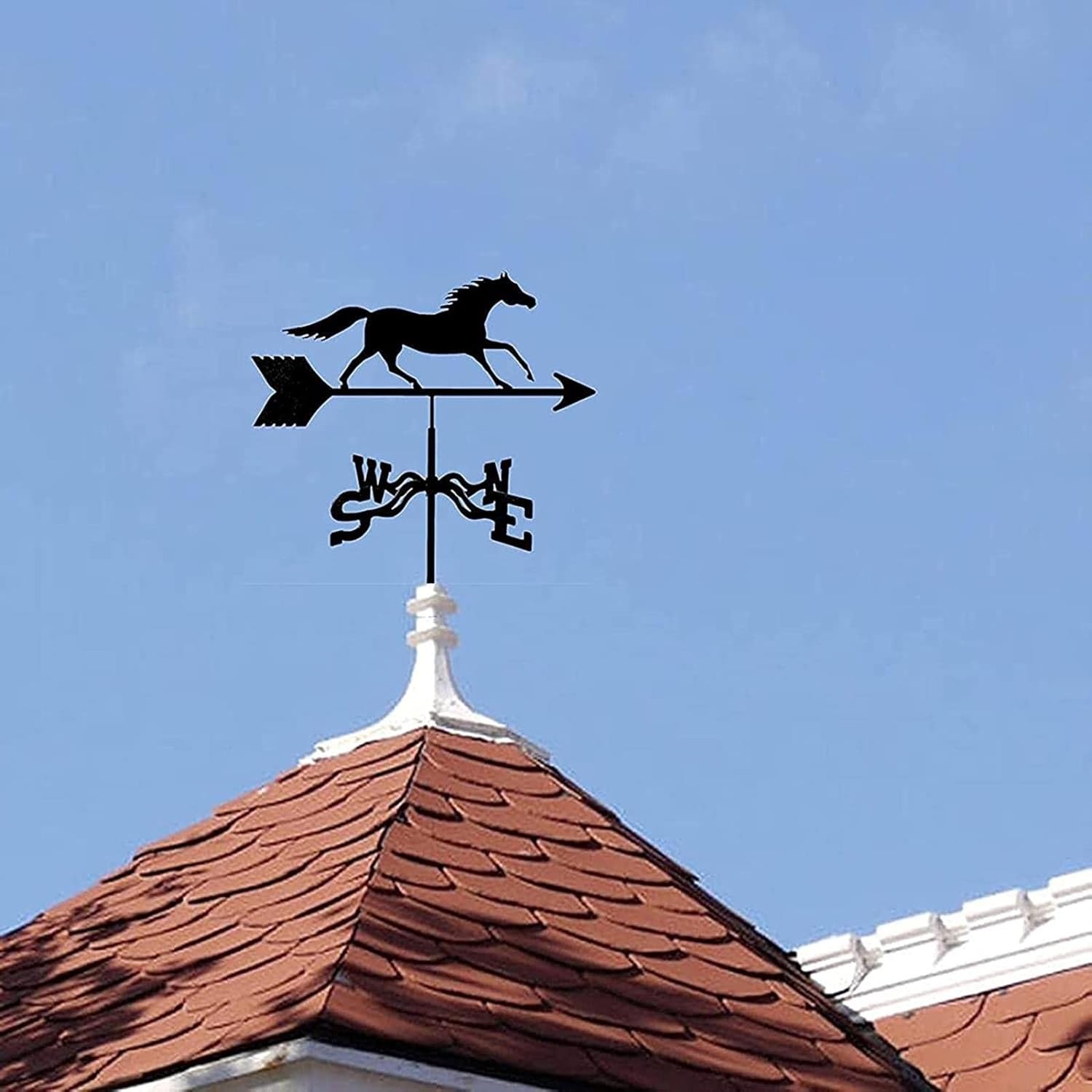 屋根の風見鶏の鉄の芸術の装飾、屋外の庭の芝生の庭の裏庭の小屋の装飾測定ツールのための創造的な動物の風向計風向計風向計 (Color