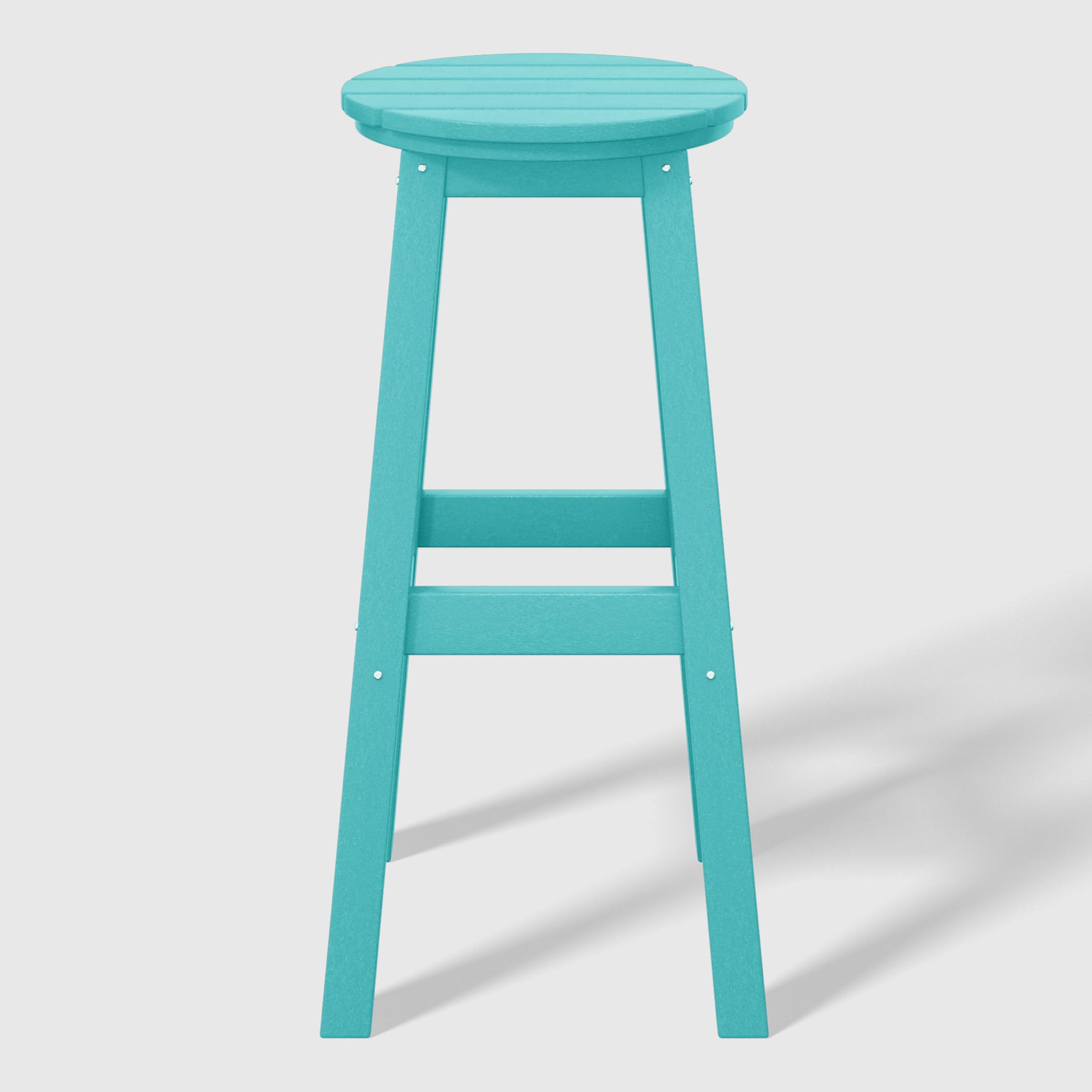 WestinTrends 29" HDPE Outdoor Patio Round Bar Stool, Turquoise