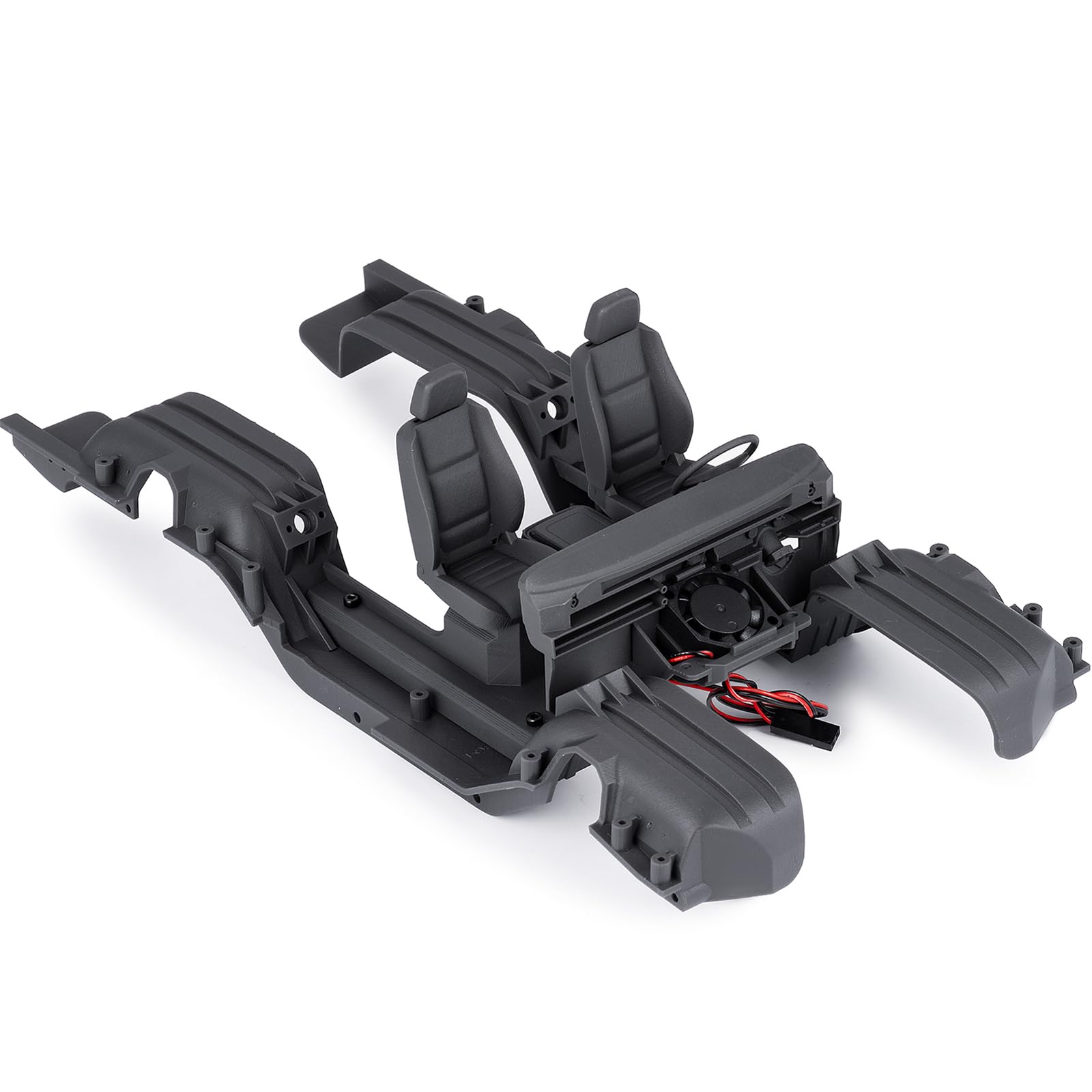 RCLIONS RC Car Body Interior Shell Decoration with Fender Flares for 1/18th TRX4M F150 RC Crawler Car Upgrades