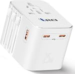 OREI Israel, Palestine Adaptateur de prise d'alimentation avec 2 USA Entrées - Voyages paquet de 3 - Type H (US-14) Utilisation sécurisée avec téléphones cellulaires, ordinateur portable, chargeurs de caméras, CPAP, et plus encore