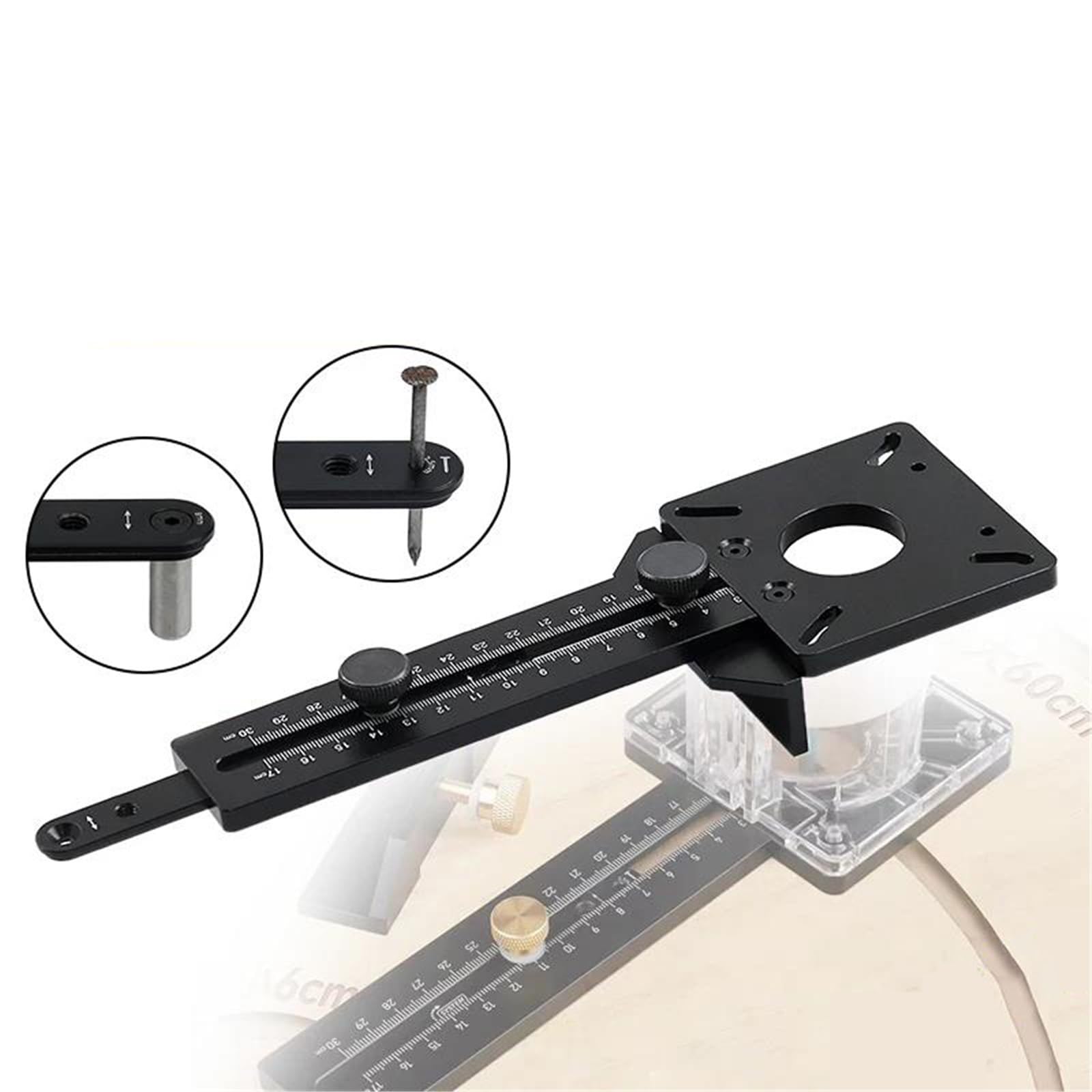 Juego Herramientas Ajuste Guitarra Herramienta De Fresado Agujeros Circulares Para Guitarra DIY Con Componentes Fijación Aluminio(G2222)
