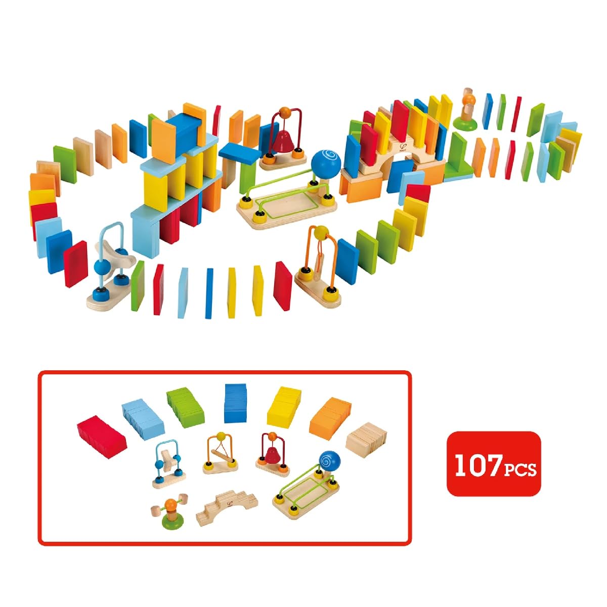 Amazon.co.jp: Hape(ハペ) はじめてのカラフルドミノ E1042 3歳