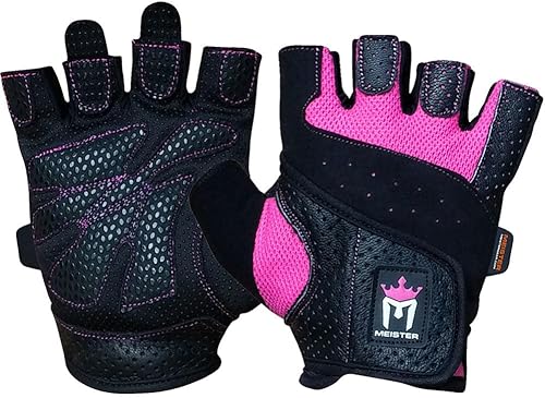 Meister Guantes de levantamiento de pesas Fit Grip para mujer con piel Amara lavable