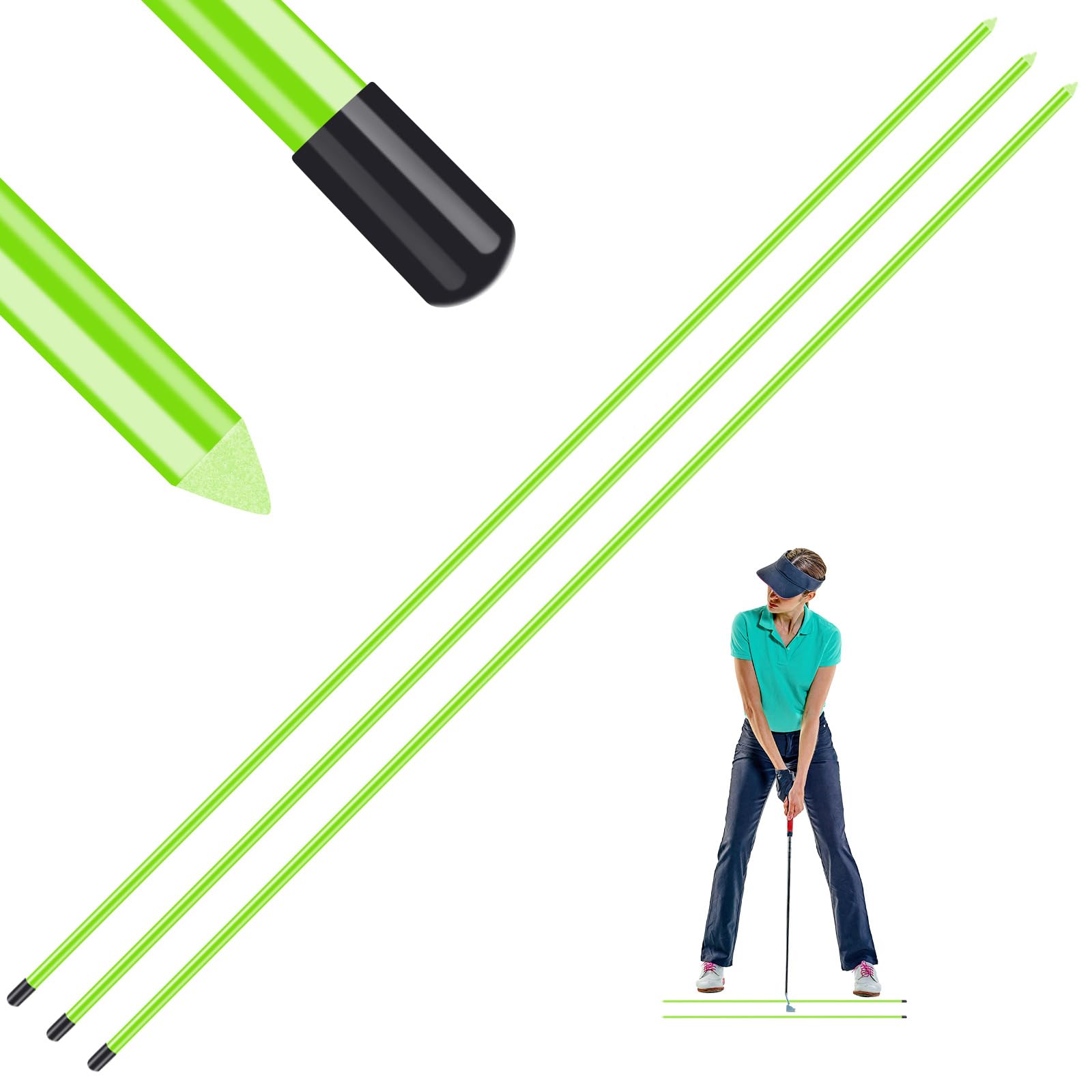 Amy Sport Golf Alignment Sticks Rods