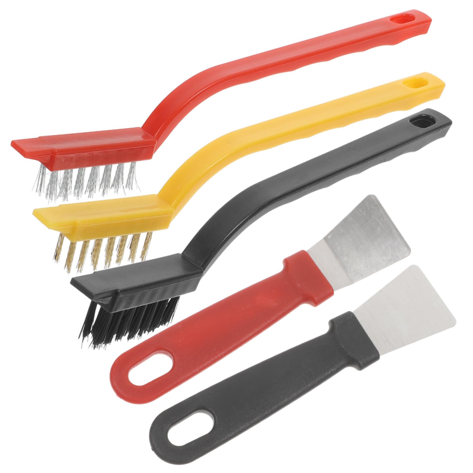 NOLITOY Convenient Cleaning Brush Set 5-Piece Small Gap Brush Scraper Window Cleaning Kitchen Cleaning Tools