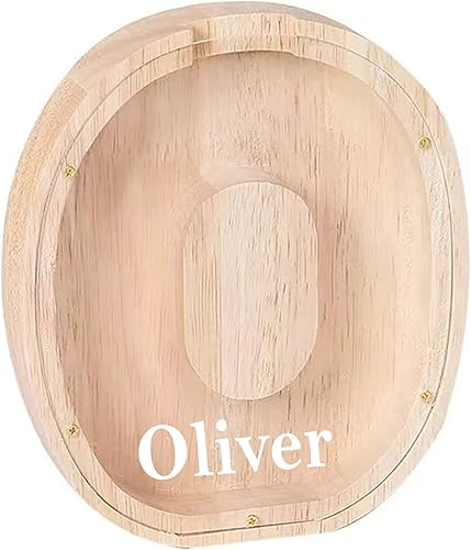 Alcancía de madera personalizada para niños, niños pequeños y adultos  Banco de monedas de 26 letras de la A a la Z de gran tamaño  Caja de madera