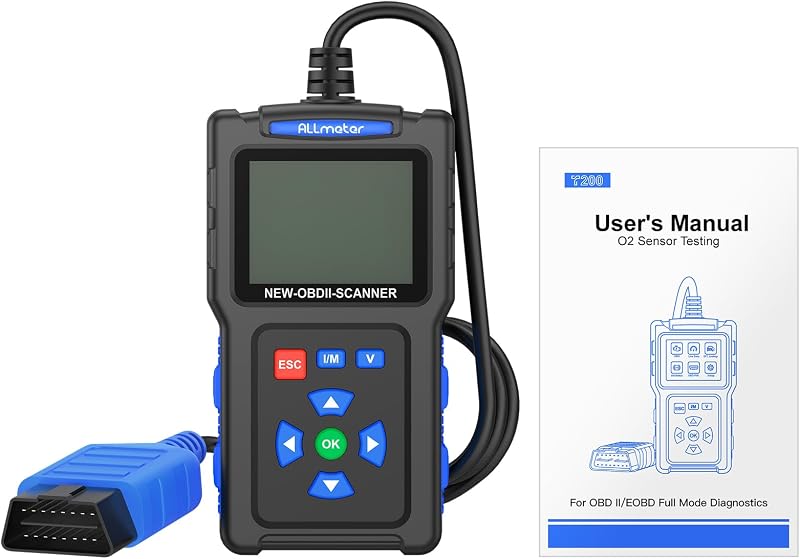 ALLmeter OBD2 autódiagnosztikai készülék hibakód olvasó 9 módú 1996 után kék