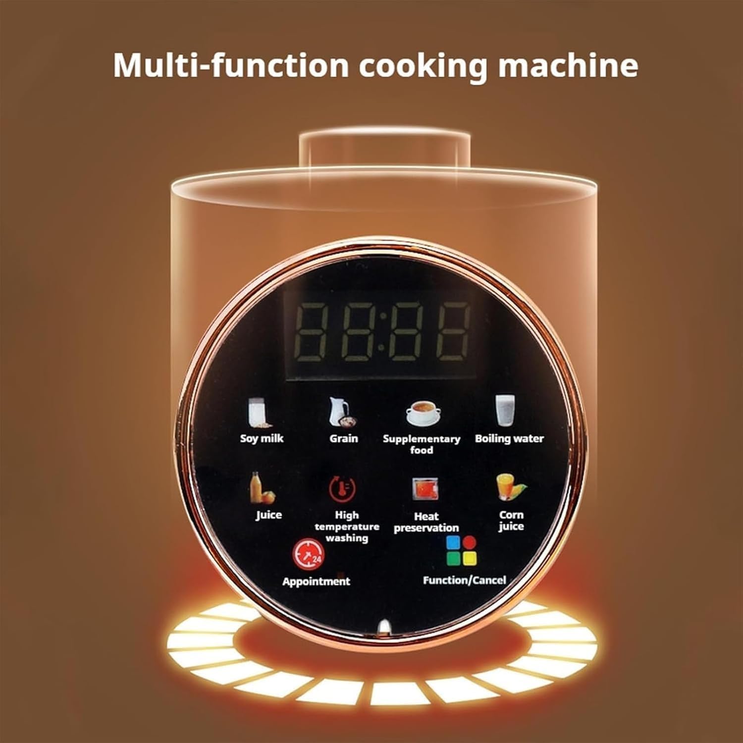 Automatyczna maszyna do produkcji mleka sojowego, 1,5 l z dźwiękoszczelną pokrywą i 12-listkowymi ostrzami, timer 4h i maszyna do przechowywania żywności do owsa, soi, produktów mlecznych