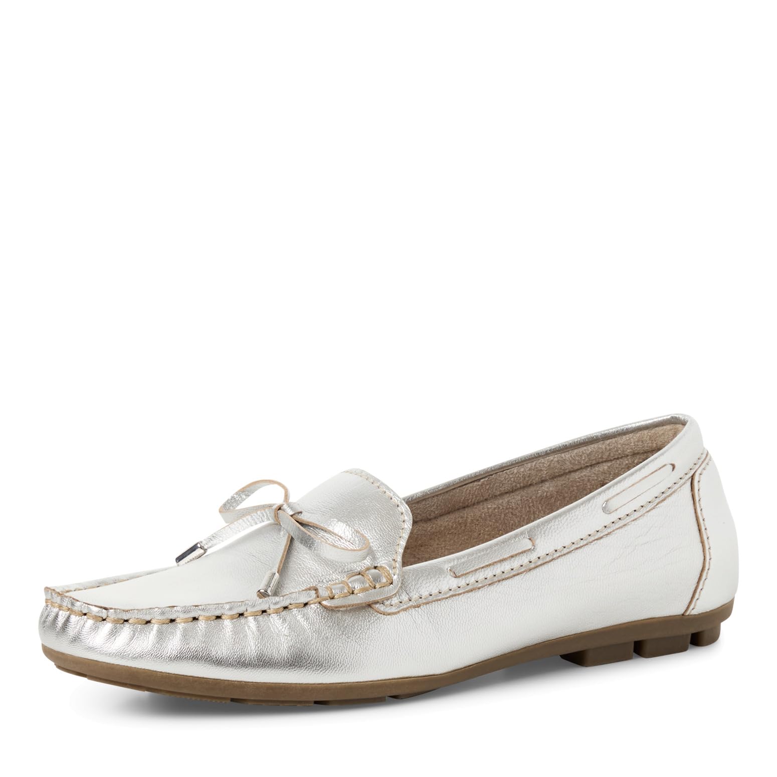MARCO TOZZI Women's 2-24609-44 Metallic Moccasins, 37 EU, Metallic, 5 UK