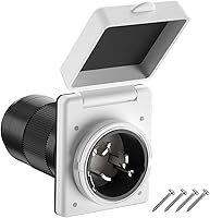 Vista 1 de Kohree 50 Amp RV Plug Twist Lock Inlet, Shore Power Inlet Plug NEMA SS2-50P 125V/250V RV Power Receptacle for Marine Boat Trailer Camper Shed, ETL