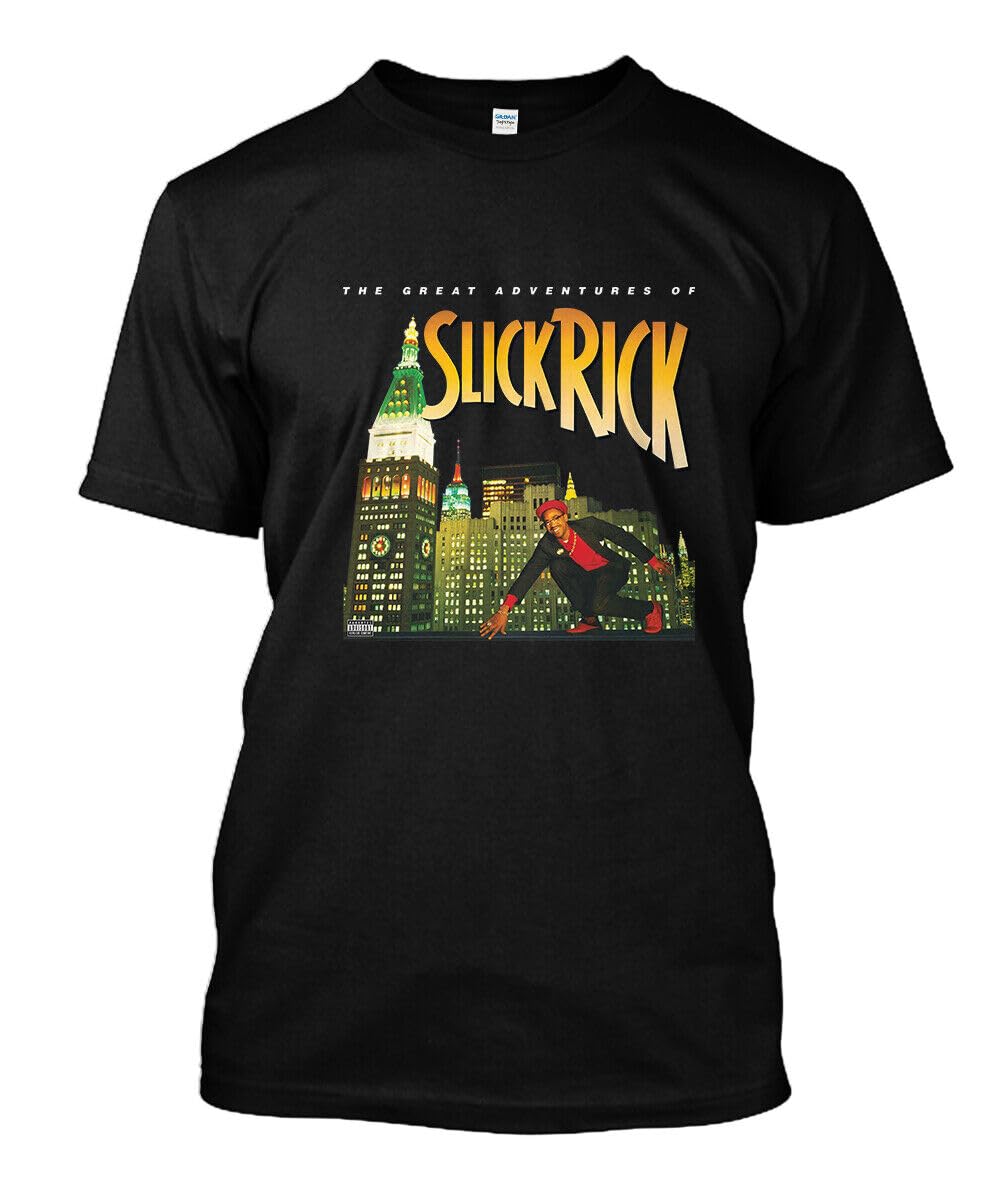 Chaohe Men's Black The Great Adventure Of Slick Rick Famous White T-Shirt Small