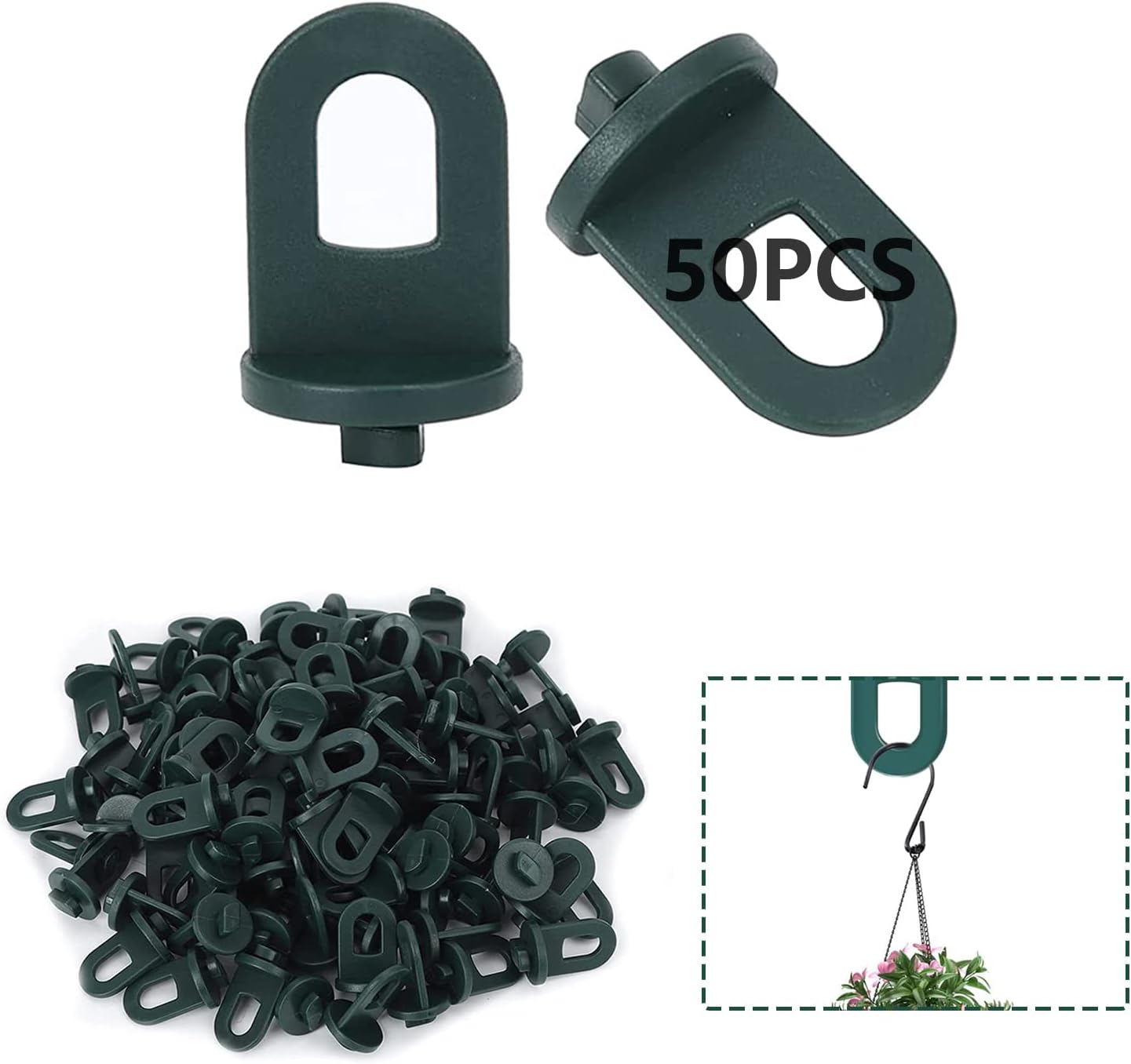 50Pcs Green House Twist Clips Greenhouse Hooks for Hanging for