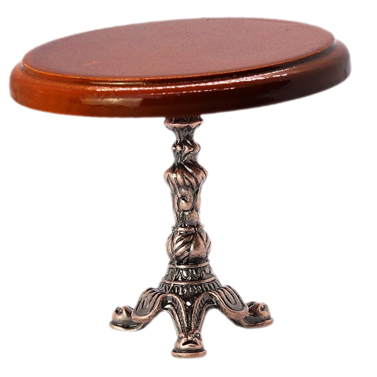 TOYANDONA Miniature Round Table Dollhouse Side Table Wooden Furniture Accessory 2.60X2.60X2.24In Realistic Miniature Dollhouse Furniture Decor for Tiny Homes