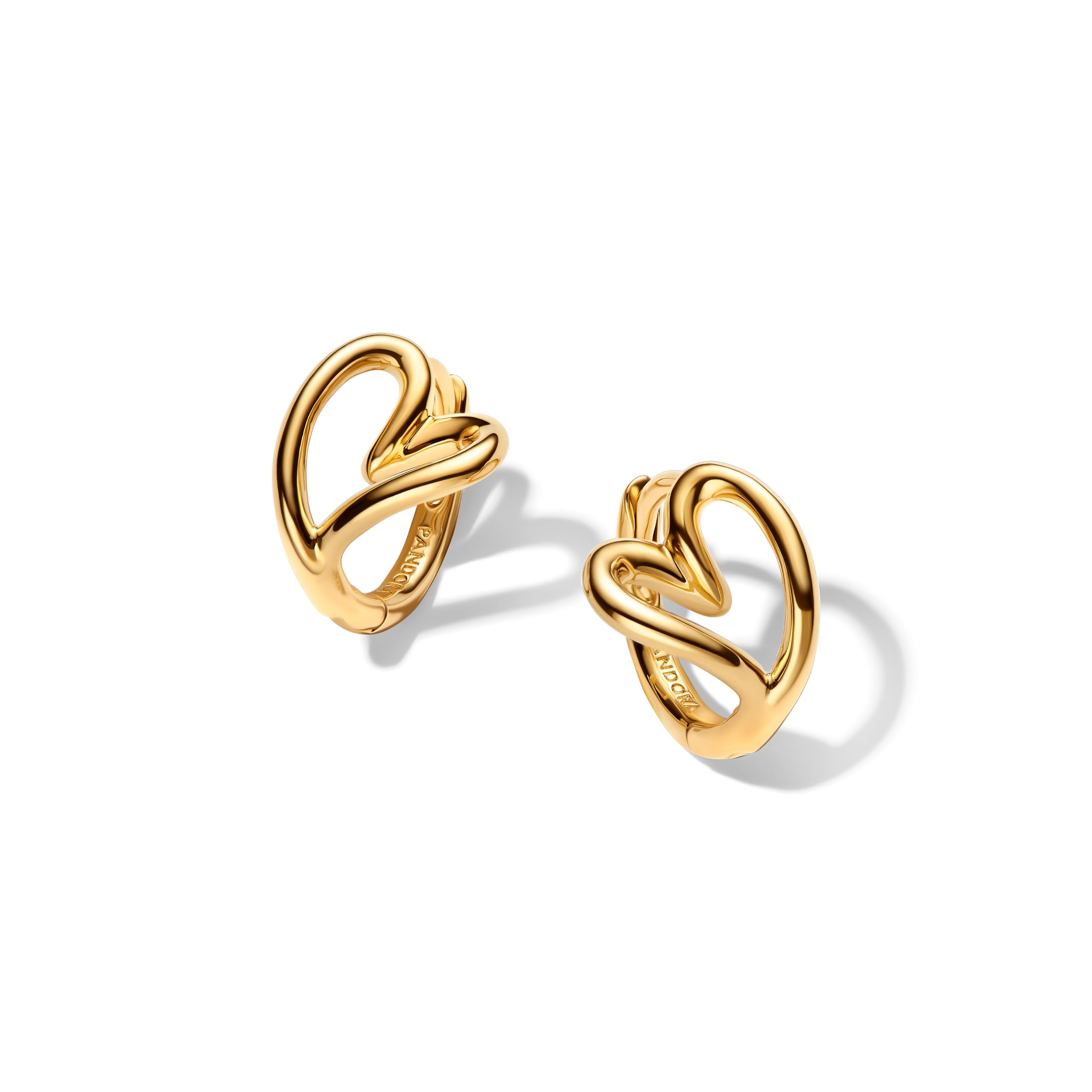 Pandora Essence 264359C00 - Piccoli orecchini a cerchio in lega placcata oro 14 carati