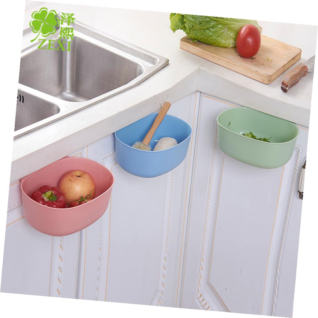 iplusmile Cestino Sospeso in Plastica Pp Per Raccolta Dei Rifiuti Cestini Portaoggetti Da Appendere Alla Porta o Sul Tavolo Blu
