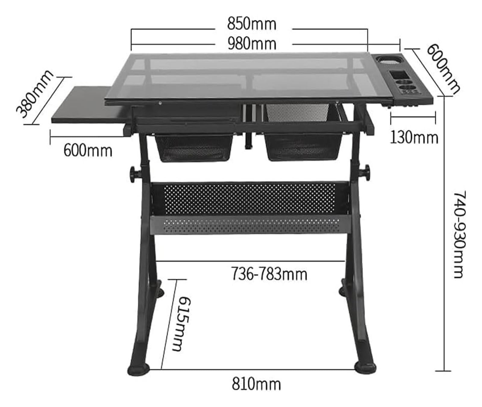 Mesa de arte ajustable con almacenamiento, ideal para dibujar, pintar y manualidades, escritorio perfecto para artistas, estudiantes y profesionales, mejora tus proyectos creativos