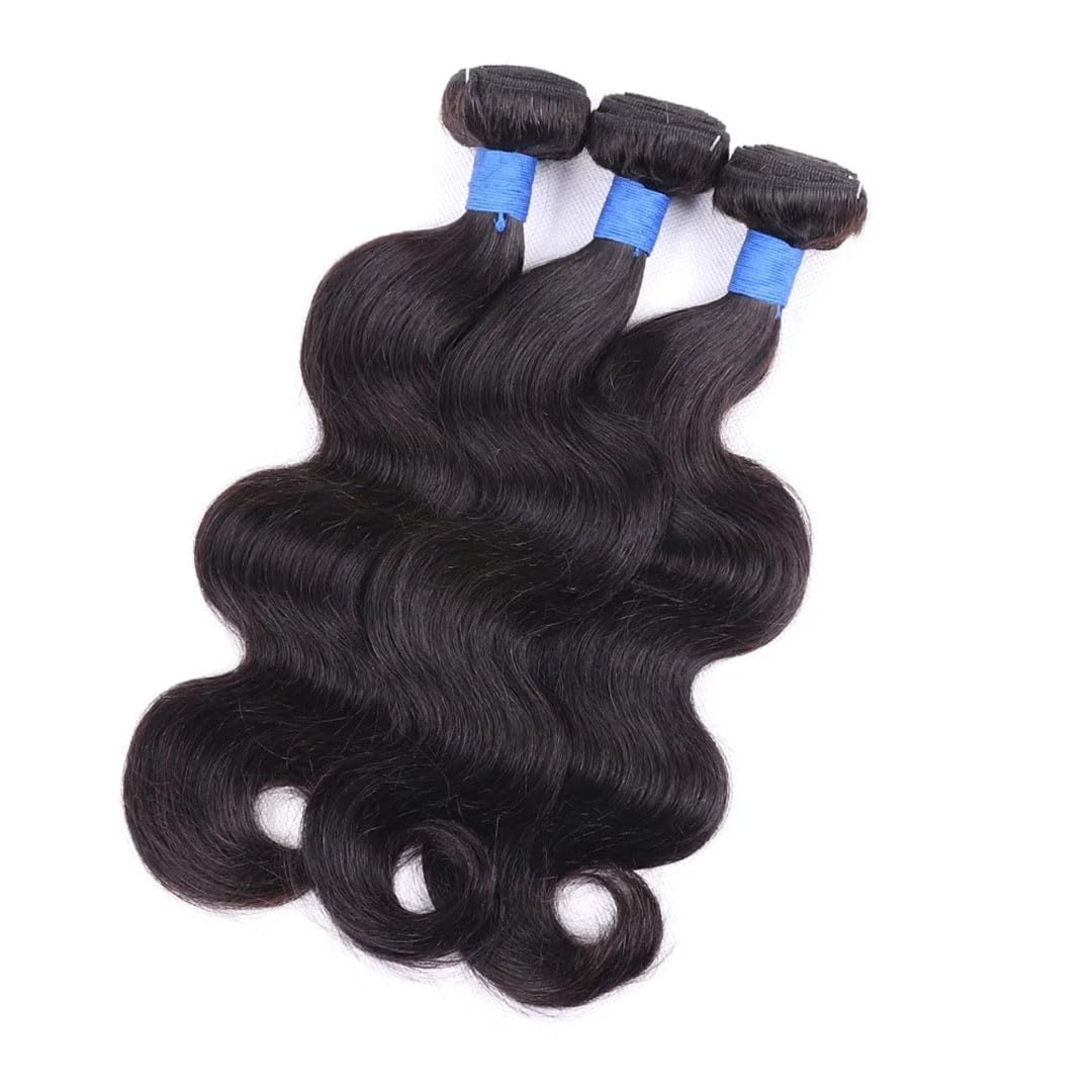 Body Wave Human Hair Bundles Brazilian Weave 26-32 Inch Natural Black Extensions