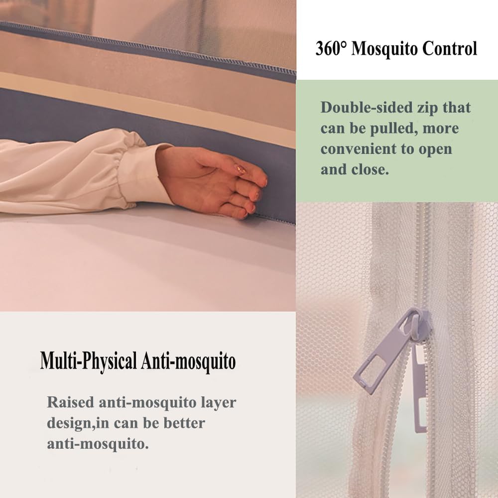 71 * 79 * 59inch Mosquito Net for Bed Folded Size,Portable Camping Travel Mosquiteros Cameros para Cuba,Pop Up Mosquito Tent with Double Entry for King