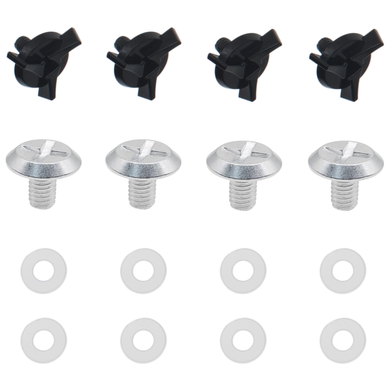 HAJXZH 8 PCS Motorcycle Helmet Screws Sturdy Helmet Visor Screws for Most Off-Road Helmets (Black, Silver)