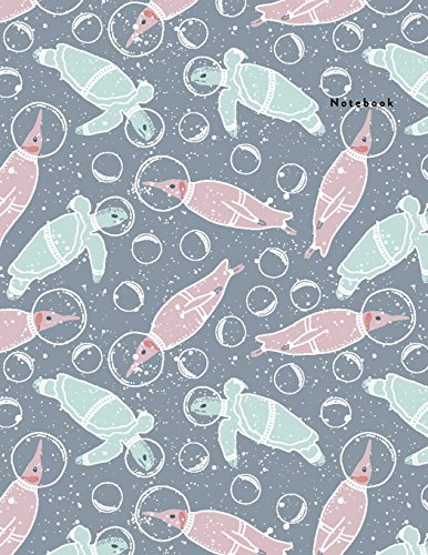 Notebook: Arctic Space Pattern - Lined Notebook: Large (8.5 x 11 inches) - 100 Pages (Lined Notebook Pattern (Arctic Space Pattern)) image 3