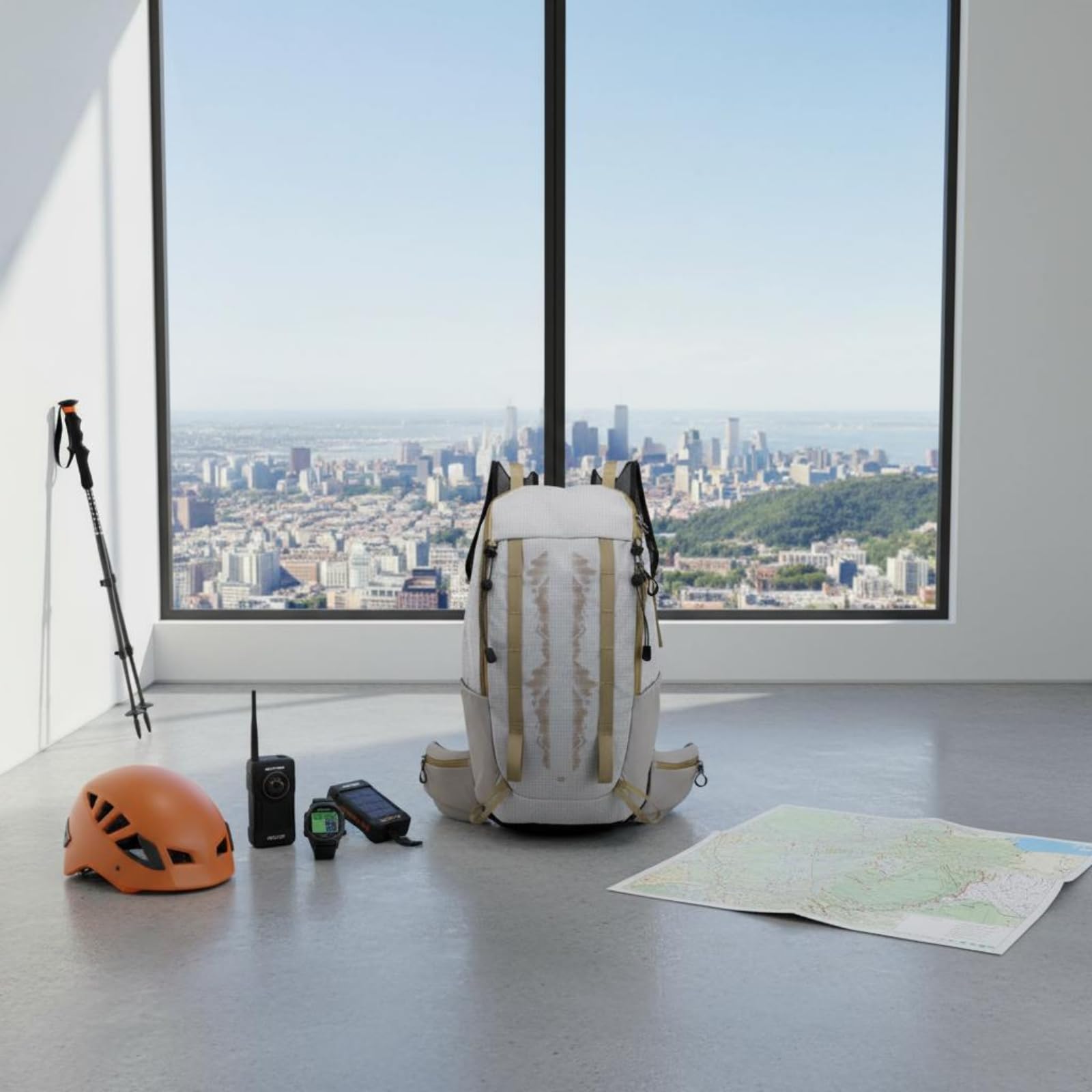 Zaino da Trekking Zaino da Escursione Zaino da Viaggio Zaino Impermeabile con Tessuto Antipioggia E Fodera in Poliestere Spallacci Comodi Capacità 20L, Arancione, Arancione